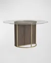 Shop Katherine Noble By Bmc Sommer 54" Round Dining Table In Chalk Grey