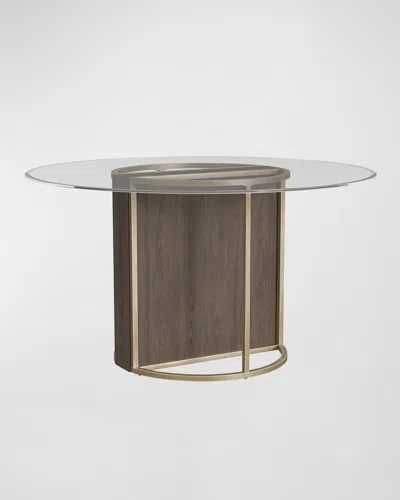 Katherine Noble By Bmc Sommer 54" Round Dining Table In Chalk Grey