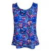 Katherine Way Cambridge Tank Top In Pickleball Nation Red White Blue In Blue