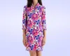 Katherine Way Doral 3/4 Sleeve Polo Dress In Day Tripper Pink And Creamsicle In Multi