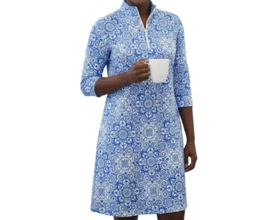 Katherine Way Doral Mini Dress In Marrakech Express Blue In Multi