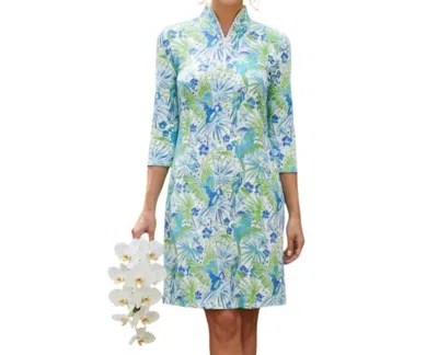 Katherine Way Doral Mini Dress In Parrotheads At Play Blue And White In Multi