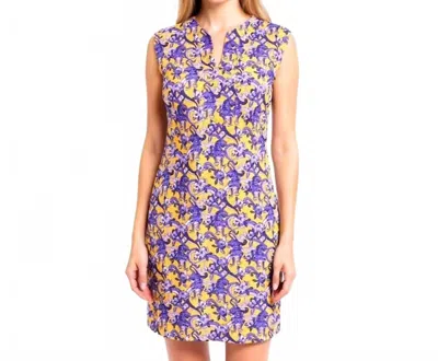 Katherine Way Hampton Sleeveless Tunic Dress In Hear Me Roar Lsu In Purple