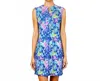 Katherine Way Hampton Sleeveless Tunic Dress In Parrotheads At Play Cobalt In Blue