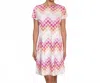 Katherine Way Key West Mini Dress In Sea Turtle Shimmy Pink In Multi