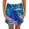 Katherine Way Kiawah Country Club Skort In Tropical Leaves Navy And Pink In Multi