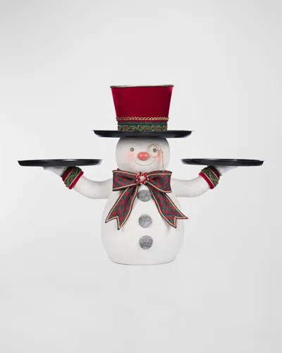 Katherine's Collection Holiday Magic Snowman Serving Piece In White