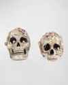 Katherine's Collection Tabletop Jewel Encrusted Skulls, Set Of 2