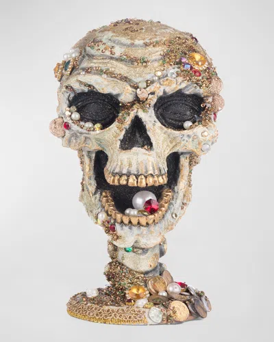Katherine's Collection Treacherous Treasure Tall Skull Tabletop In Multi