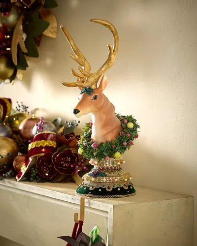 Katherine's Collection Winter Balsam And Berry Deer Stocking Holder