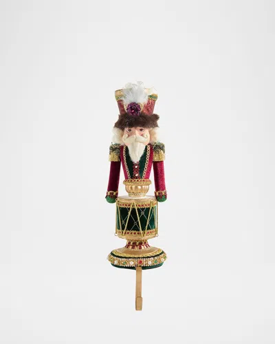 Katherine's Collection Winter Balsam Nutcracker Stocking Holder In Multi