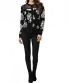 Kathie K Button Down Knit Sweater In Black Combo In Black