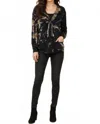 Kathie K Casual Buttoned Cardigan In Black In Black