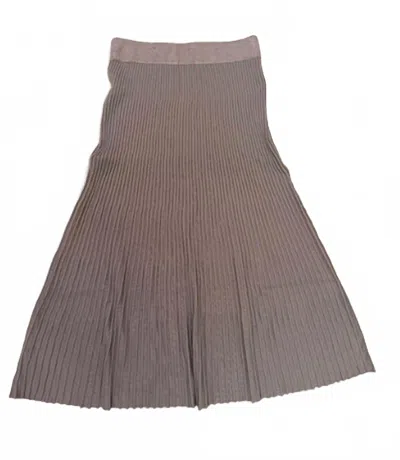 Kathie K Women's Knit Skirt In Coffee In Grey