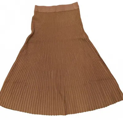 Kathie K Women's Knit Skirt In Rust In Brown