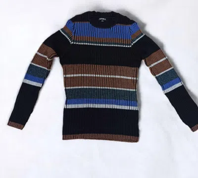 Kathie K Women's Textured Knit Sweater In Blue In Multi