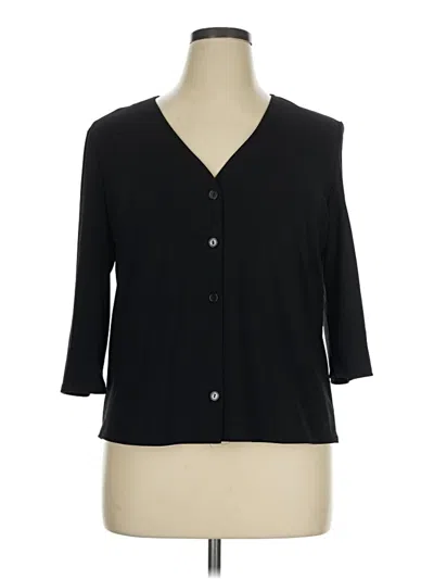 Pre-owned Kathie Lee 3/4 Sleeve Blouse In Black