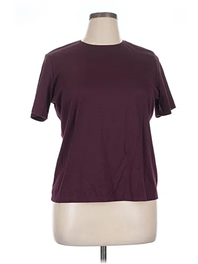 Pre-owned Kathie Lee Active T-shirt In Burgundy