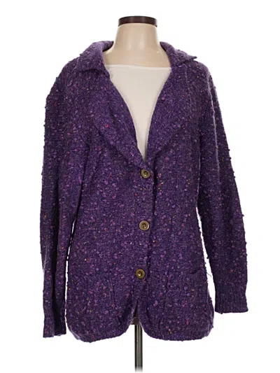 Pre-owned Kathie Lee Cardigan Sweater In Purple