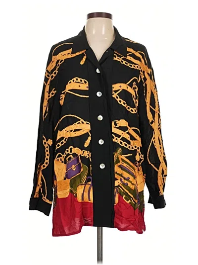 Pre-owned Kathie Lee Kimono In Black