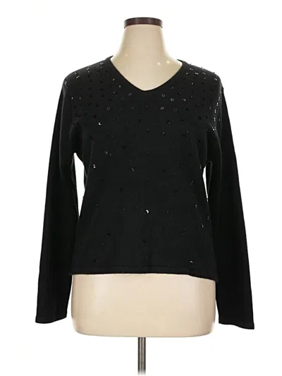 Pre-owned Kathie Lee Pullover Sweater In Black