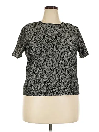 Pre-owned Kathie Lee Short Sleeve T-shirt In Black
