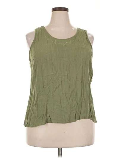 Pre-owned Kathie Lee Sleeveless Blouse In Green