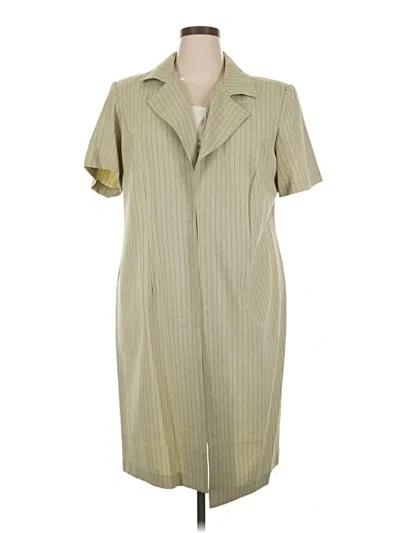 Pre-owned Kathie Lee Trenchcoat In Green