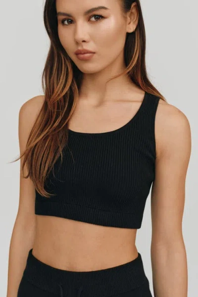 Kathryn Mccarron Bardot Cropped Tank In Black