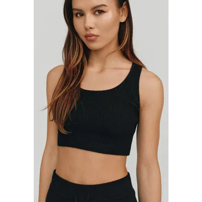 Kathryn Mccarron Bardot Cropped Tank In Black