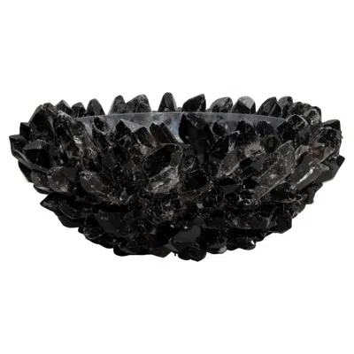 Pre-owned Kathryn Mccoy Classic Large Bowl In Black Quartz By