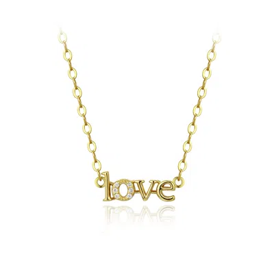 Kathryn New York Women's Gold Love Conquers All Necklace In Gray