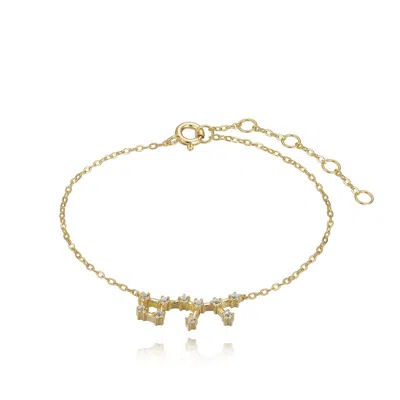 Kathryn New York Women's Gold Sagittarius Constellation Bracelet In Gray