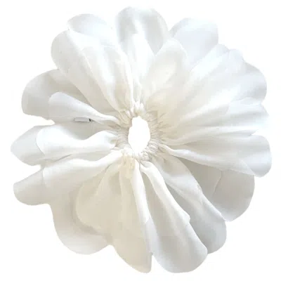Kathy C Vang Women's Blossom Scrunchie - Off-white Organza
