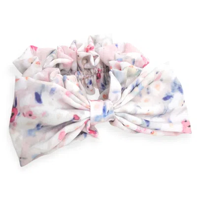 Kathy C Vang Women's Blue / Pink / Purple Serena Scrunchie - Soft Pastel Floral In Blue/pink/purple