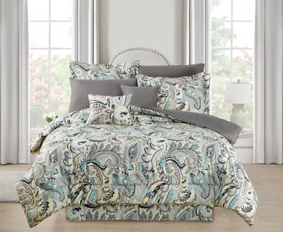 Kathy Ireland 10 Piece Bed In A Bag Comforter Set In Gray