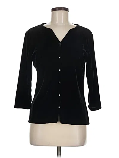 Pre-owned Kathy Ireland 3/4 Sleeve Blouse In Black