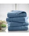 Kathy Ireland 4pc Zero Twist Cotton Plush Bath Towel Set