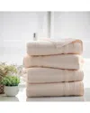 Kathy Ireland 4pc Zero Twist Cotton Plush Bath Towel Set