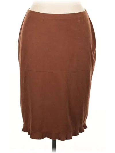 Pre-owned Kathy Ireland Casual Skirt In Brown