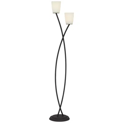 Kathy Ireland Everly 62 1/2" 2-light Metal And Glass Floor Lamp