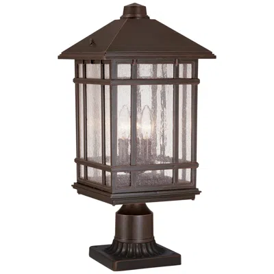 Kathy Ireland Sierra 22" High Post Light With Pier Mount Adapter In Brown