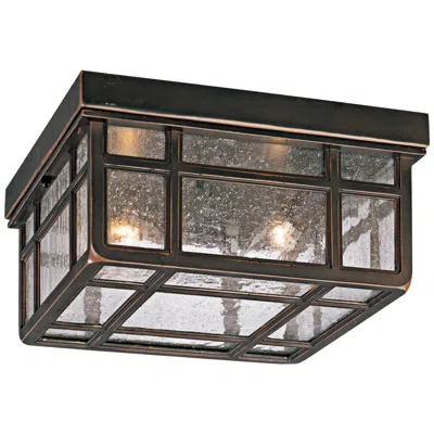 Kathy Ireland Sierra Craftsman 10 1/2" Wide Ceiling Light In Black