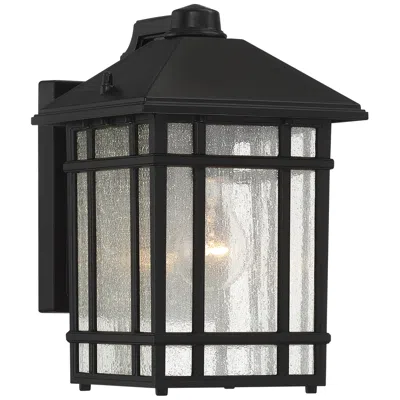 Kathy Ireland Sierra Craftsman 11" High Black Dusk-dawn Outdoor Light