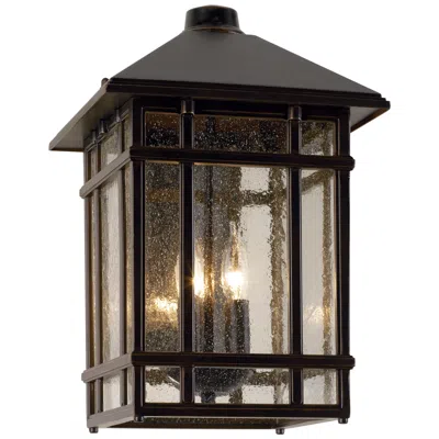Kathy Ireland Sierra Craftsman 15" High Bronze Outdoor Wall Light