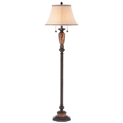 Kathy Ireland Sonnett 63 1/2" Traditional Twin Pull Chain Floor Lamp