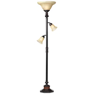 Kathy Ireland Sonnett 72" High 3-light Torchiere Floor Lamp