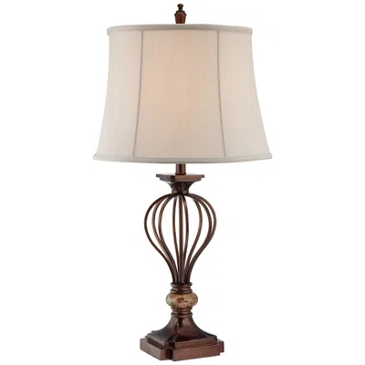 Kathy Ireland Villa Roma 29 1/2" Bronze And Marble Table Lamp