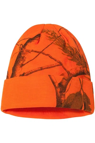 Kati 12 Camo Knit Beanie In Red