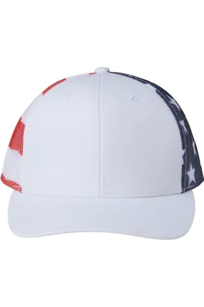 Kati Printed Mesh Trucker Cap In White